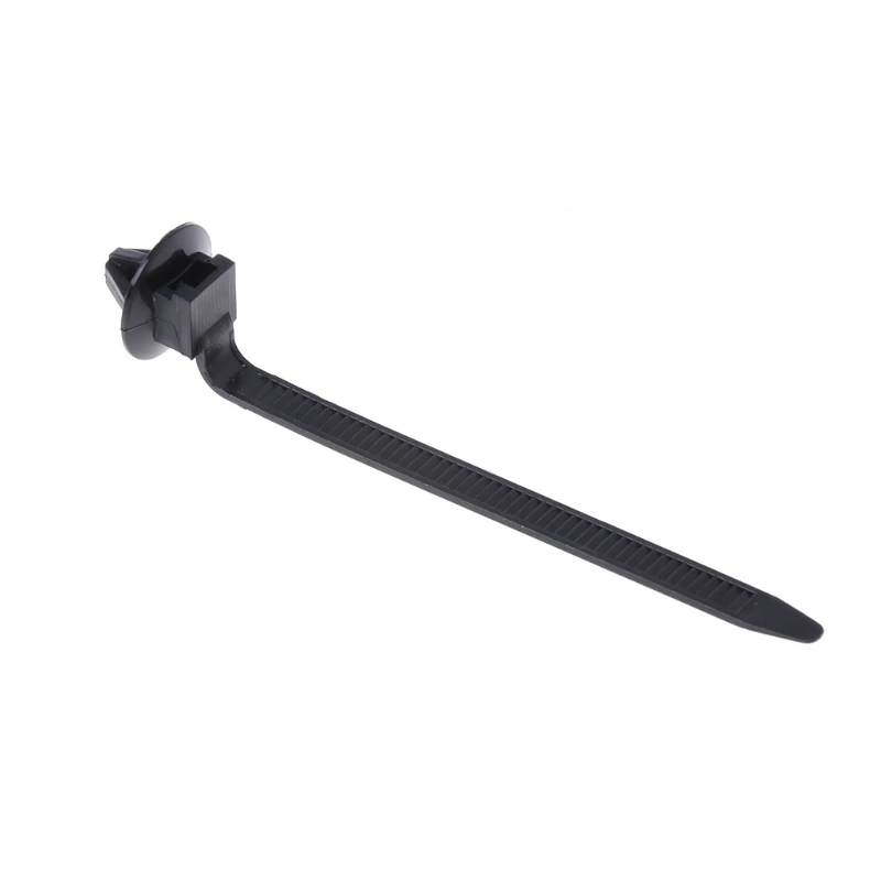 

P82B 50 Pcs Nylon Black Car Cable Strap Push Mount Wire Tie Retainer Clip Clamp