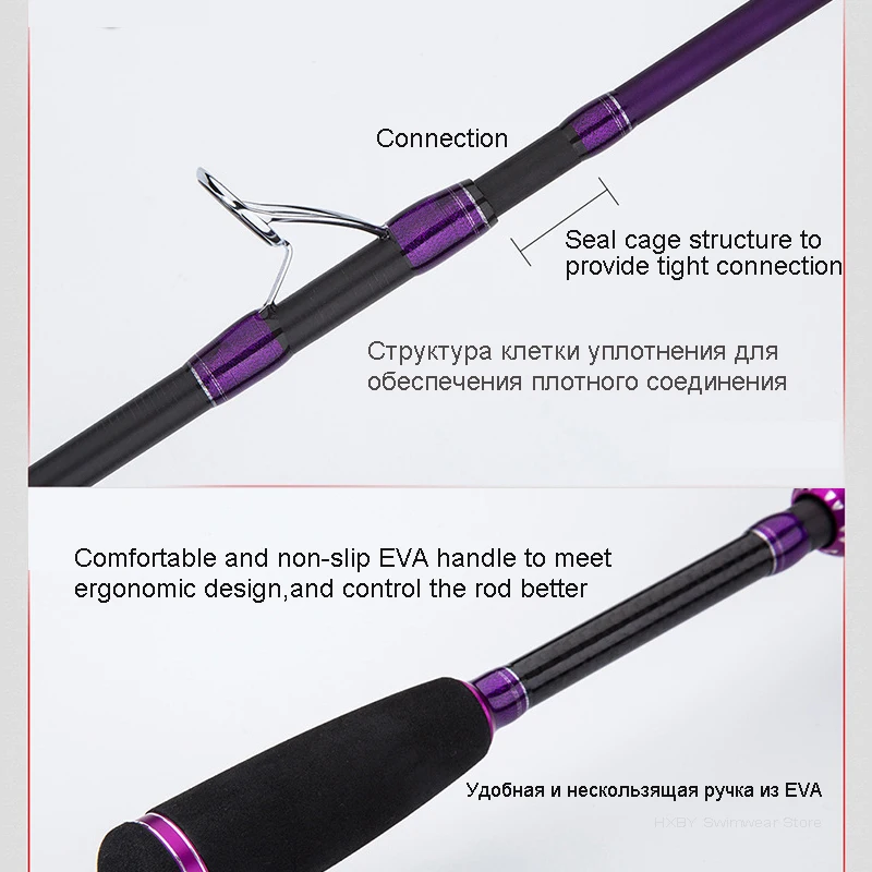 Литье из углеродистой стали спиннинговая Приманка Удочка M& H power 2 наконечника 2,4 М 2,1 М спиннинговые удочки 4 секции ультра легкие спиннинговые удочки