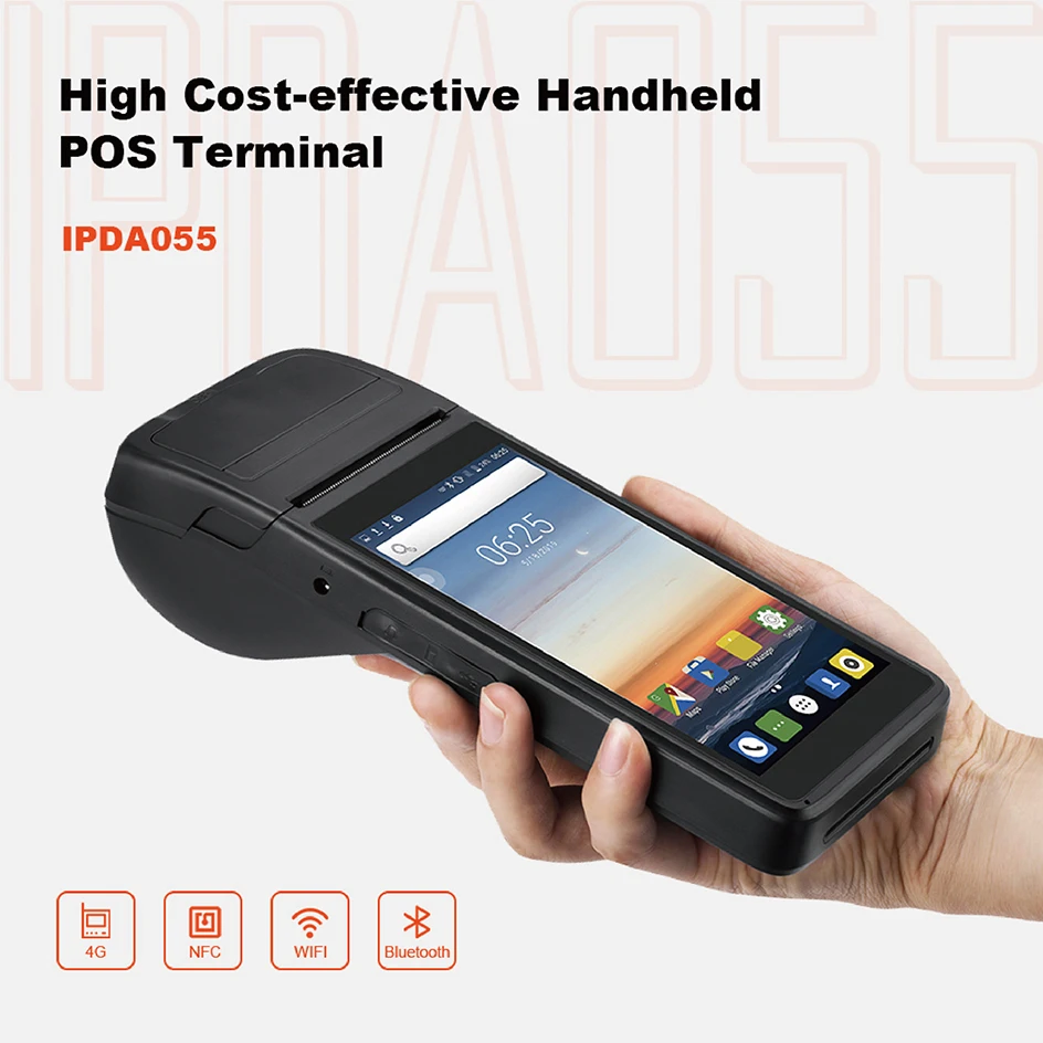 ISSYZZONEPOS PDA чековый принтер PDA Android 6,0 POS термопринтер 58 мм ручной pos-терминал wifi Bluetooth 4G PDA для розничной торговли