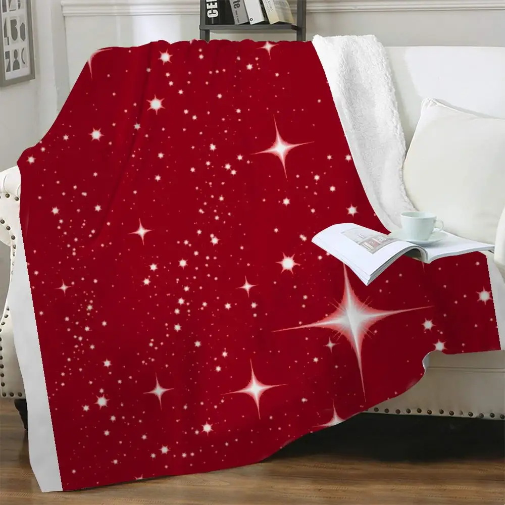 

NKNK Brank Christmas Blanket New Year 3D Print Red Plush Throw Blanket Party Bedding Throw Sherpa Blanket Fashion High Quality