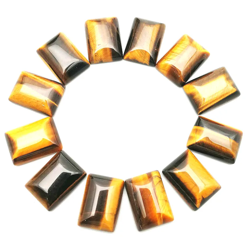 5 шт./упак. горячая Распродажа натуральный камень Тигр Кабошоны прямоугольной