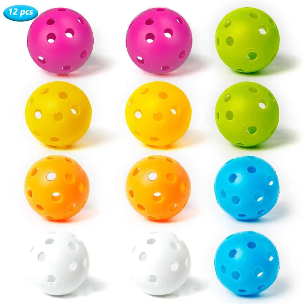 S  Hollow Plastic Golf Training Balls Colored Airflow Golf Balls Swing Practice Driving Range Pe Toy Ball