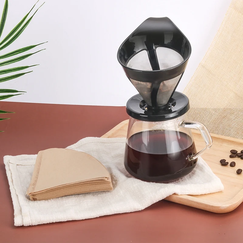 Drip Coffee Filter Stainless Steel Strainer Fine-Grained Tea Funnel Drip-Type Without Paper | Дом и сад
