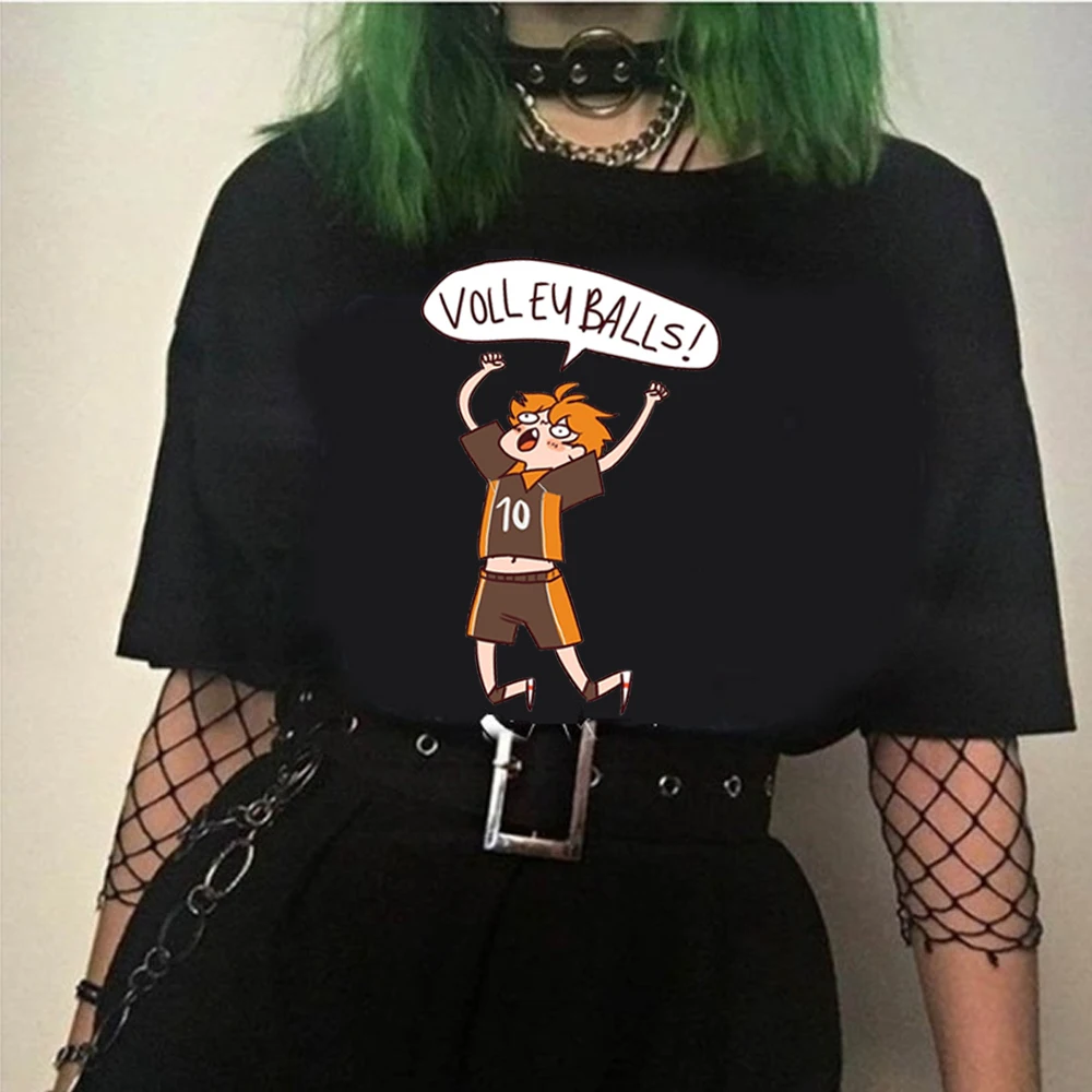 

Haikyuu/мужская футболка унисекс, забавные летние топы с рисунками из мультфильмов, Haikyuu, графические футболки Harajuku, унисекс, аниме, горячая фут...