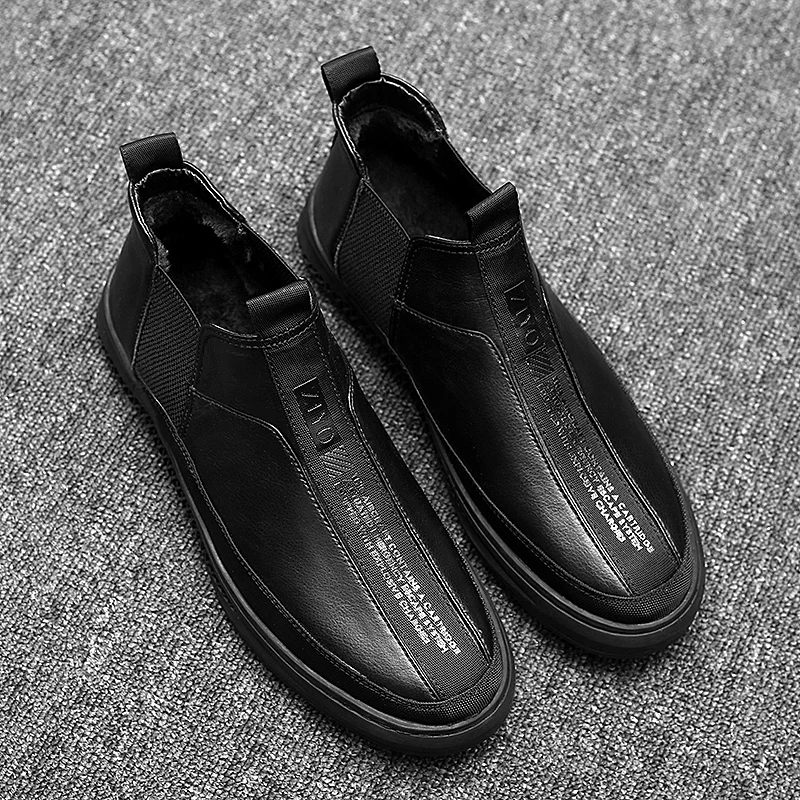 

Sneakers With A High Top Man Shoes Casual Men Fashion Leather High Sneakers Mens Hightop Top 2020 Causal For Men's