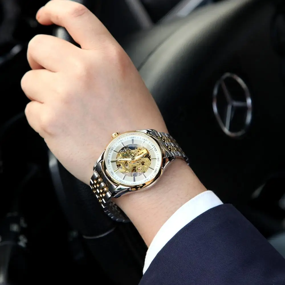 

MENS AUTOMATIC SELF WIND MECHNICAL WRISTWATCH TOP BRAND LUXURY FASHION WATERPROOF BUSINESS MALE RELOGIO MASCULINO MAN WATCH