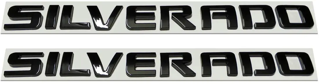 

2 шт. Silverado табличка с буквами наклейка значок 3D черный значок