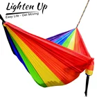 Радужный гамак, 6 цветов, 300 см, мебель для сада, уличные качели, двойной гамак, кровать, пружинный гамак