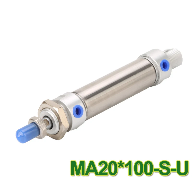 MA20 * 100-S-U мА 20-100 MA серии Нержавеющая сталь пневматический мини воздушный цилиндр