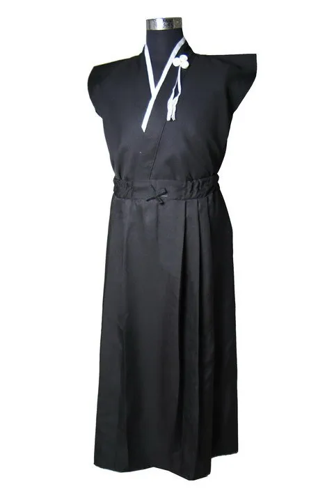 Черные винтажные японские мужские шелковые атласные кимоно воин юката Haori костюм