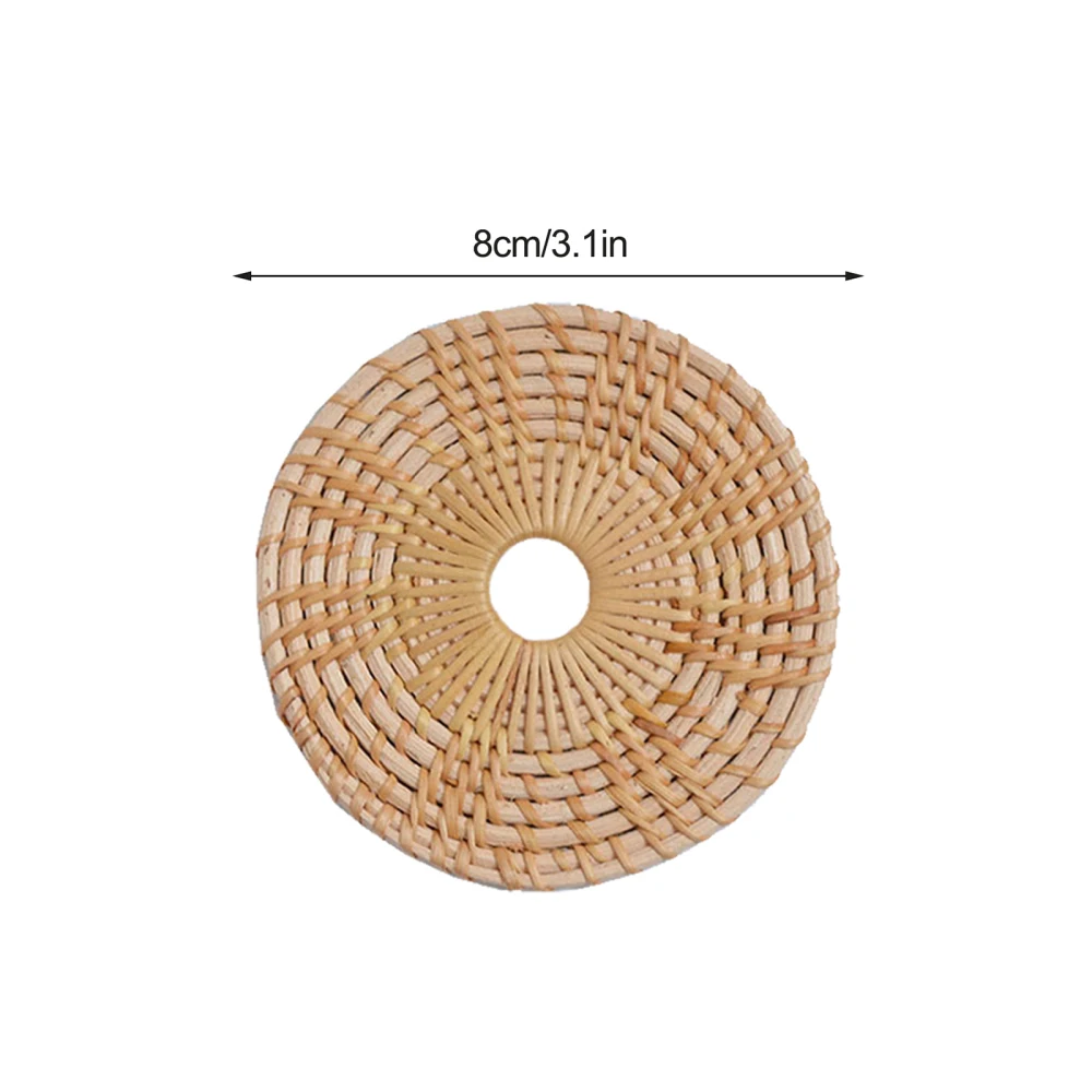 Коврик для кофейной чашки подставка из ротанга напитков плетеный стол хранения