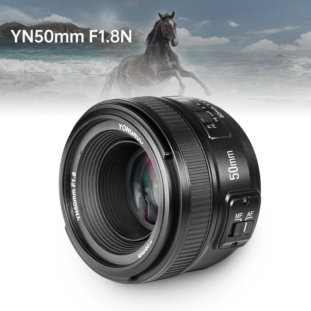 Объектив YONGNUO YN 50 мм f/1 8 Nikon AF объектив апертура Автофокус Большая диафрагма для DSLR