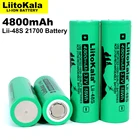 4 шт., LiitoKala Lii-48S 3,7 в, 4800 мАч, 21700 батарея, 9.6A Power, 2С коэффициентом разряда, тройные литиевые батареи, DIY Электрический велосипед