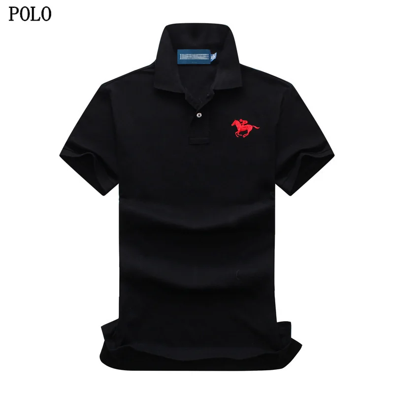 

Brand New Fashion Men Polo Shirts Summer Luxury Horse Embroidery Breathable Camisa Masculina Soft Cotton solid Polo Men P12