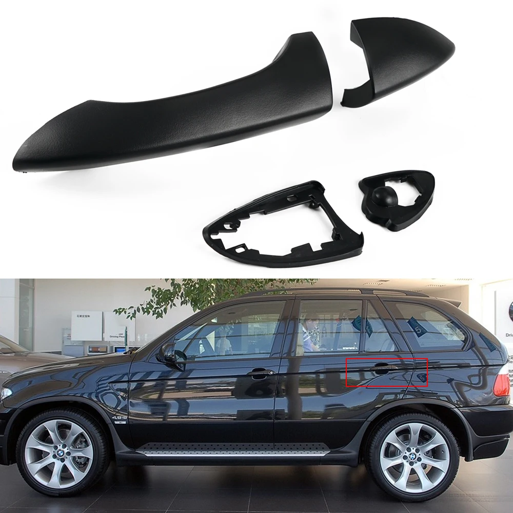 

Car Outer Door Handle Rear Left Side Dumb Black For BMW X5 2000 2001 2002 2003 2004 2005 2006 ABS+Metals