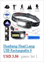 Налобный фонарь USB Перезаряжаемый Водонепроницаемый T6 светодиодный налобный фонарь, налобный фонарь, налобный фонарь