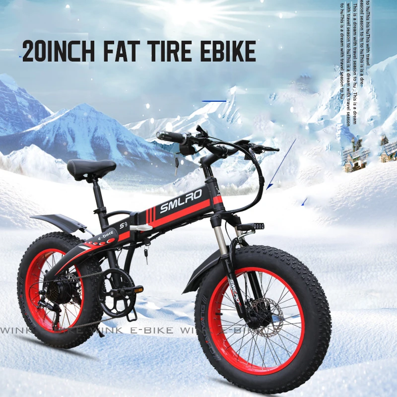 Online Elektrische Fahrrad 48V 1000W 20inch Klapp Elektrische Schnee Ebike 40 Km/h Mit 14AH Batterie 4,0 Fett Reifen Elektrische Fahrrad Strand E-bike