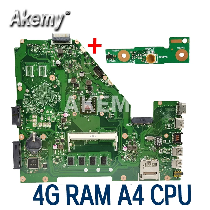 X550EA материнская плата для ноутбука Asus X550EP X550E X552E тест оригинальная 4G RAM A4 CPU |