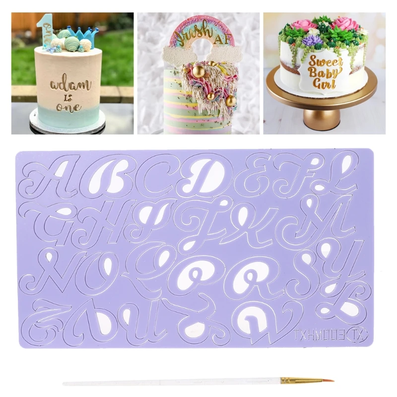 

X37E Cake Tool Acrylic Cartoon Alphabet Embossed Cutter Mold Cookie Cutter Stamp