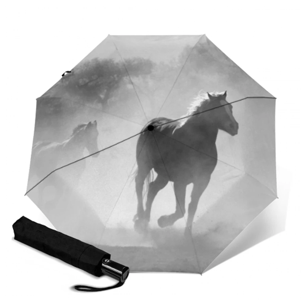 Двойной автоматический складной зонт для путешествий ветрозащитные зонты от