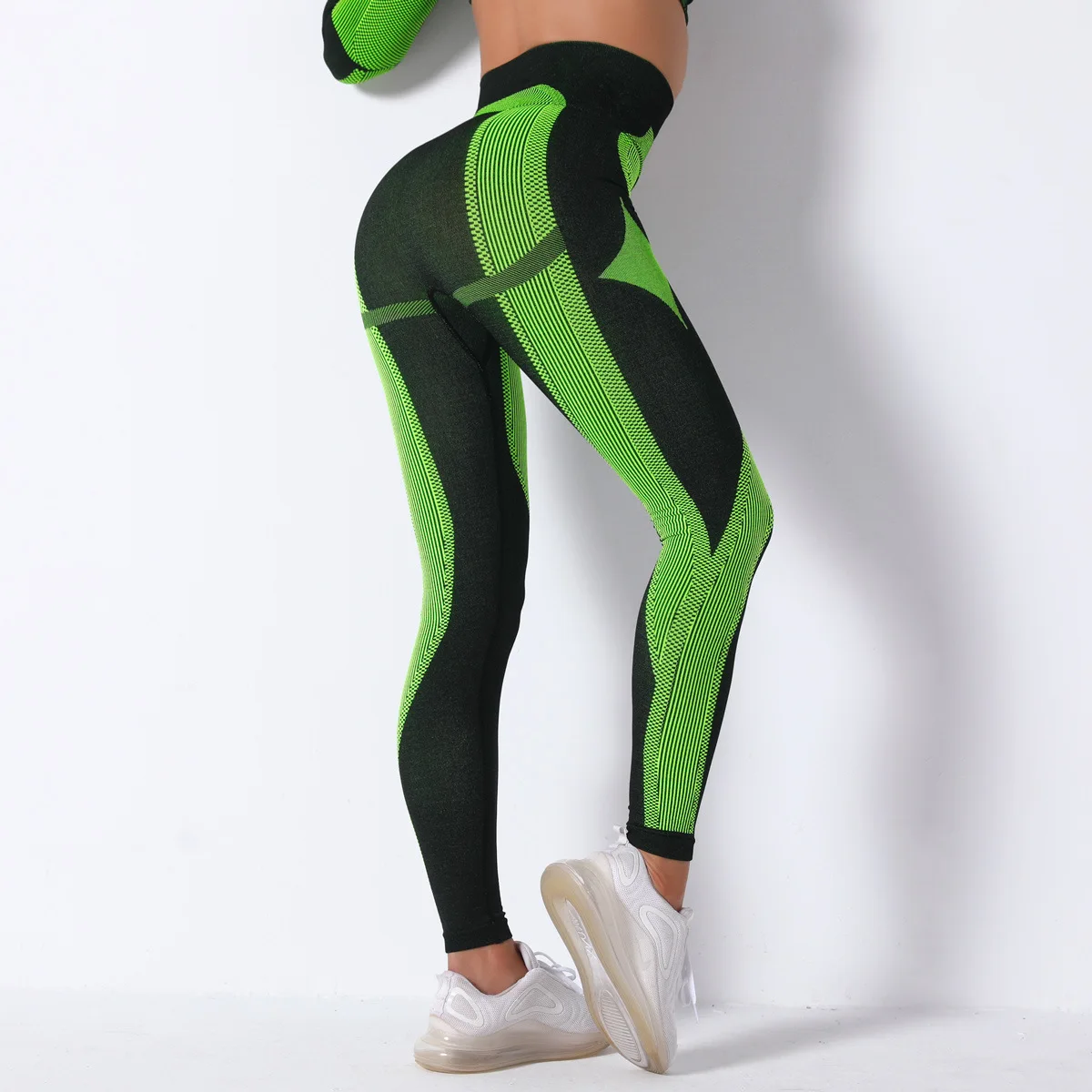 

Ribbed Knitt Skinny Stretch Yoga Leggings Women Seamless Fitness Sports Elastic High Waist Gym Leggings Outfit Squat Leggings