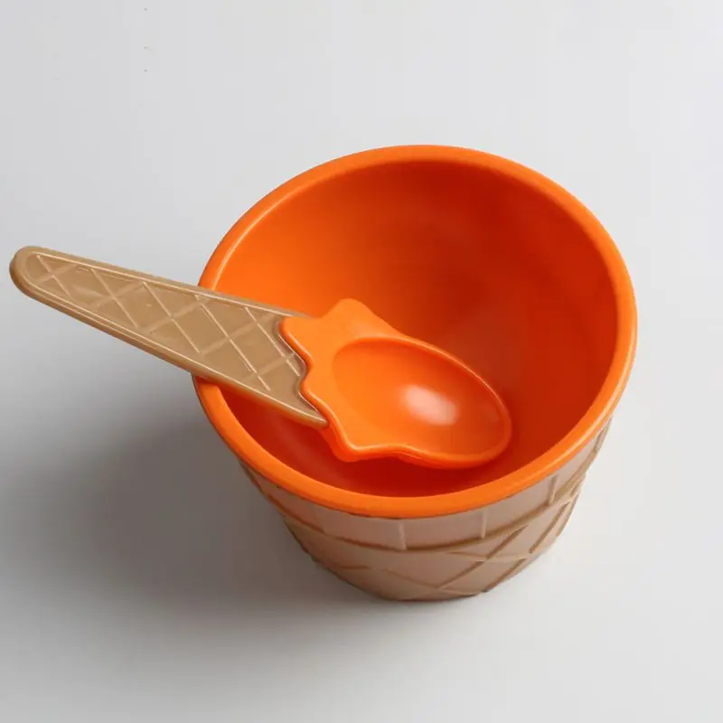 Шесть цветов/набор мисок для мороженого и ложек прекрасный подарок детей которые