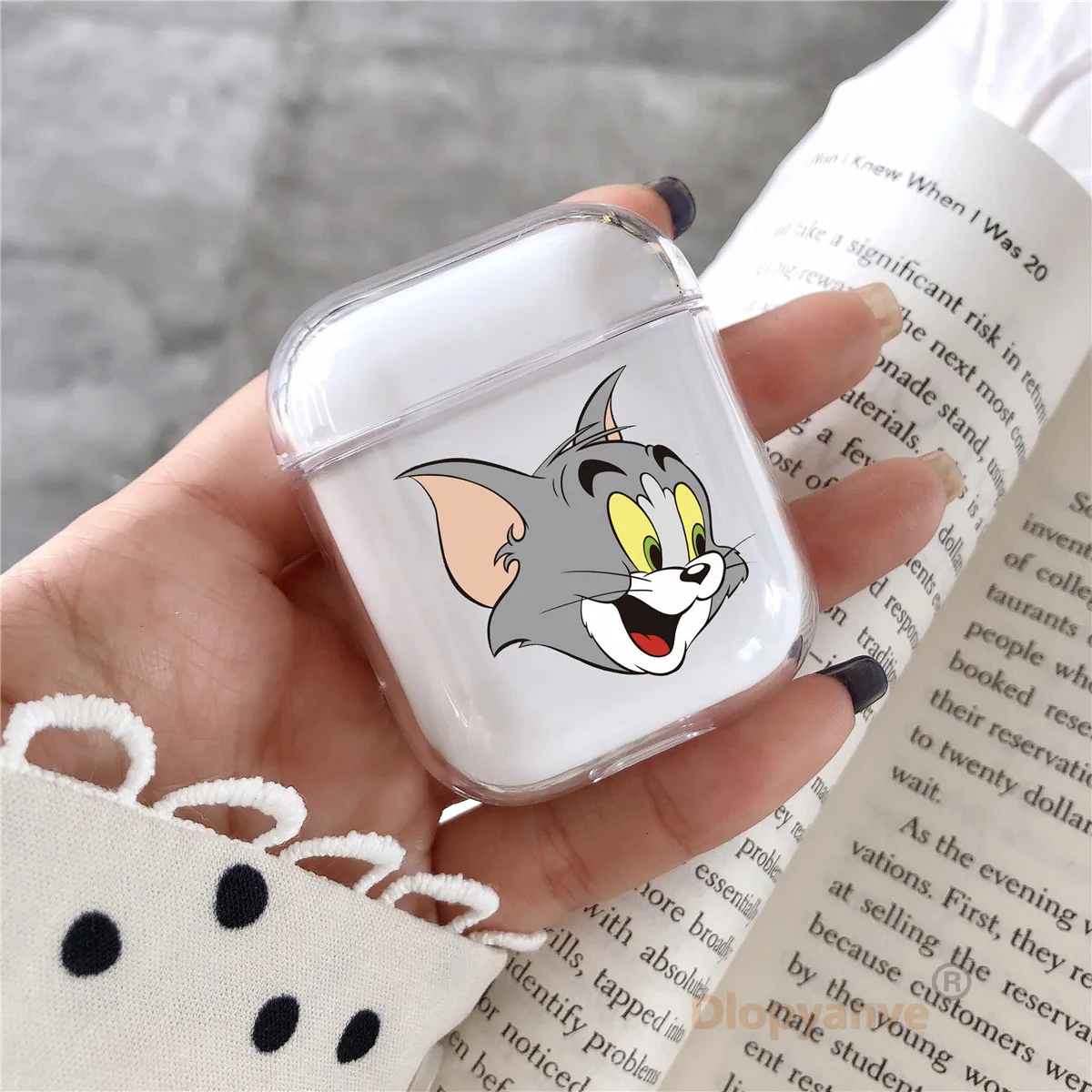 Для Apple AirPods чехол мультфильм Bluetooth наушники защитный Жесткий ПК для Air Pods