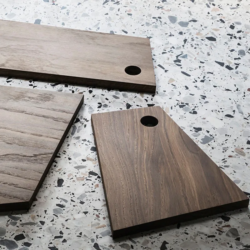

Nordic Style Black Walnut Cutting Boards Creative Bread Boards Eco Natural Wood Cake/Desserts Plates Tableware