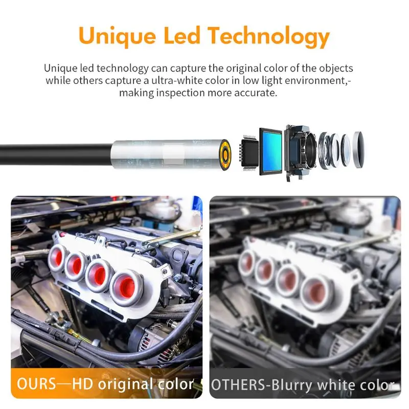 

USB Endoscope 3 in 1 Borescope 3.9mm Waterproof