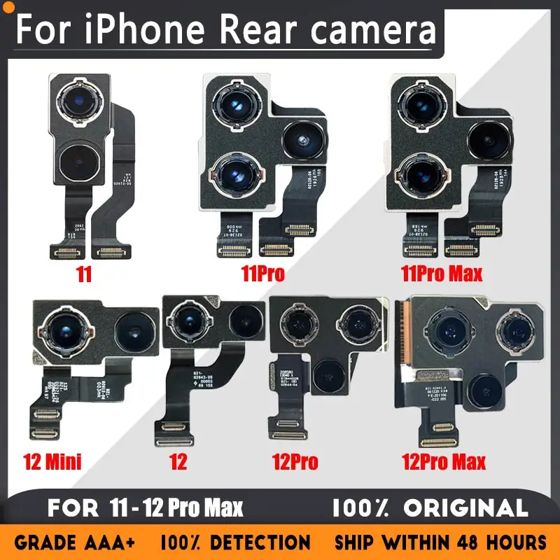 

Задняя камера для iPhone 11 11 Pro Max 12 Mini 12 12Pro Maxseries, сменная оригинальная испытательная задняя чистая фокусировка, прозрачный цвет