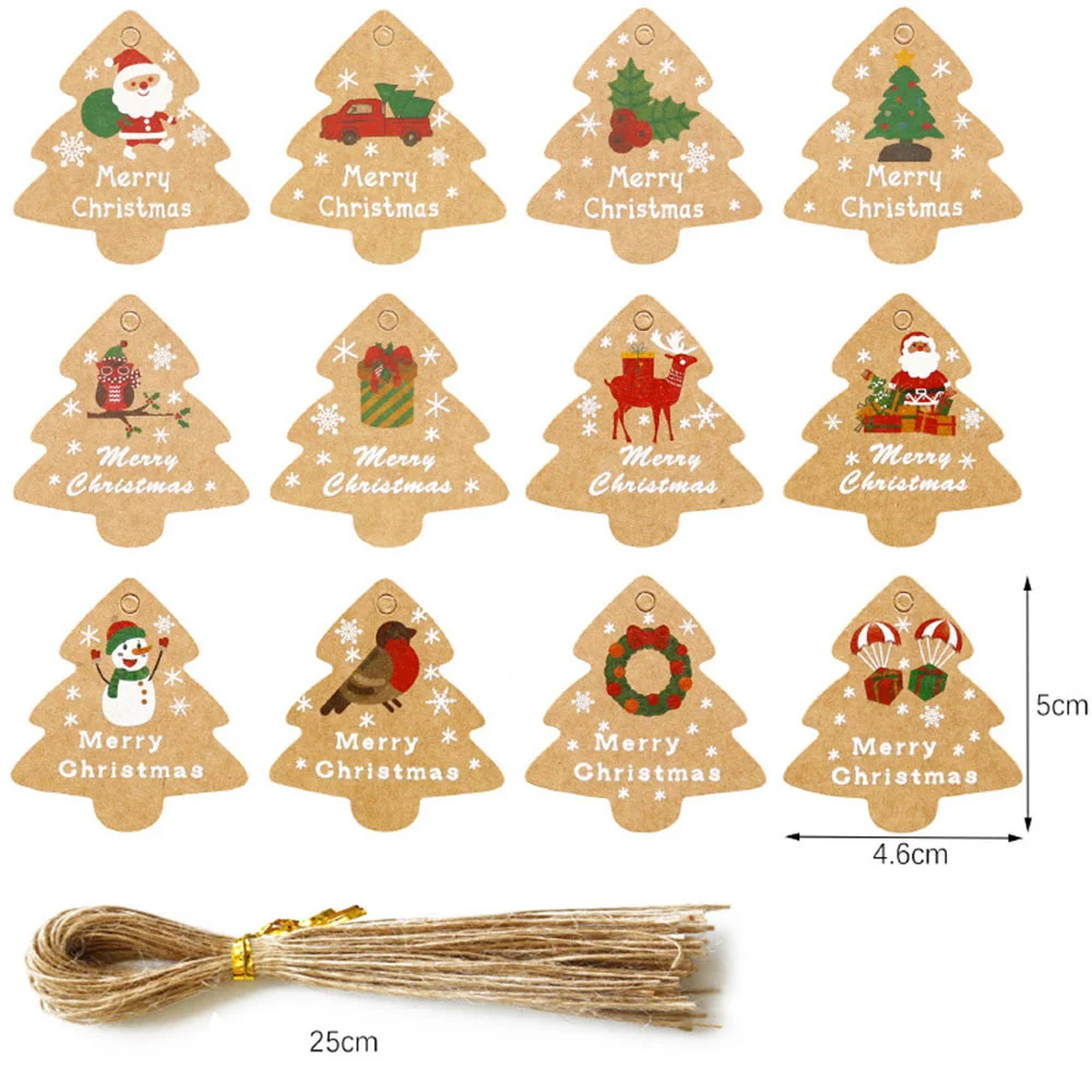 

Бумажные этикетки для подарков Рождество 48 шт.