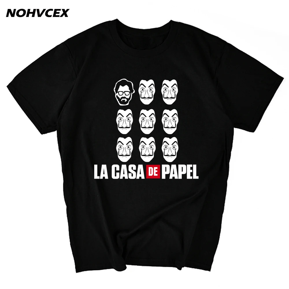 Деньги La Casa De Papel Прохладный Для мужчин хлопковая футболка Т-футболка House Of Paper |