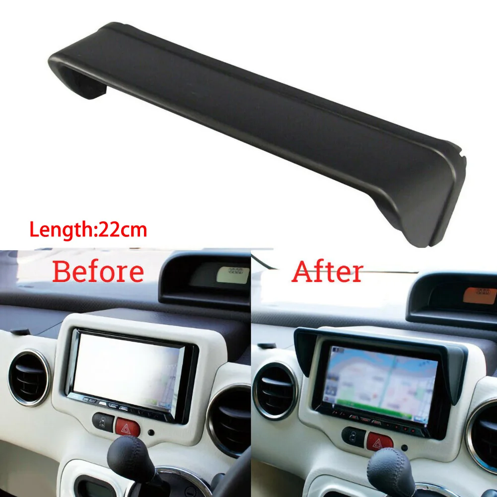 

Car Anti-glare Car Dash Radio Sun Shade GPS Navigation Hood Cap Mask Parts Black
