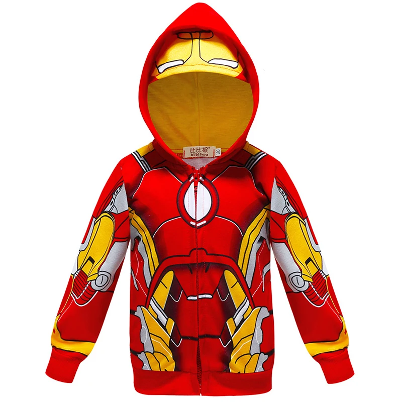 Disney Baby Boys Cool Superheroes Hoodie Cartoon Sweatshirt Kid Clothes Spring Autumn Thin Coat Children Hooded Jacket Role Play