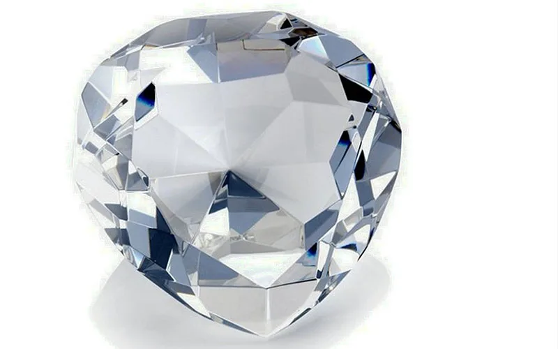 Фигурка из хрустального бриллианта в форме сердца 90 мм стеклянное пресс папье