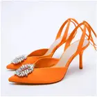 Женские туфли-лодочки с острым носком, на высоком каблуке