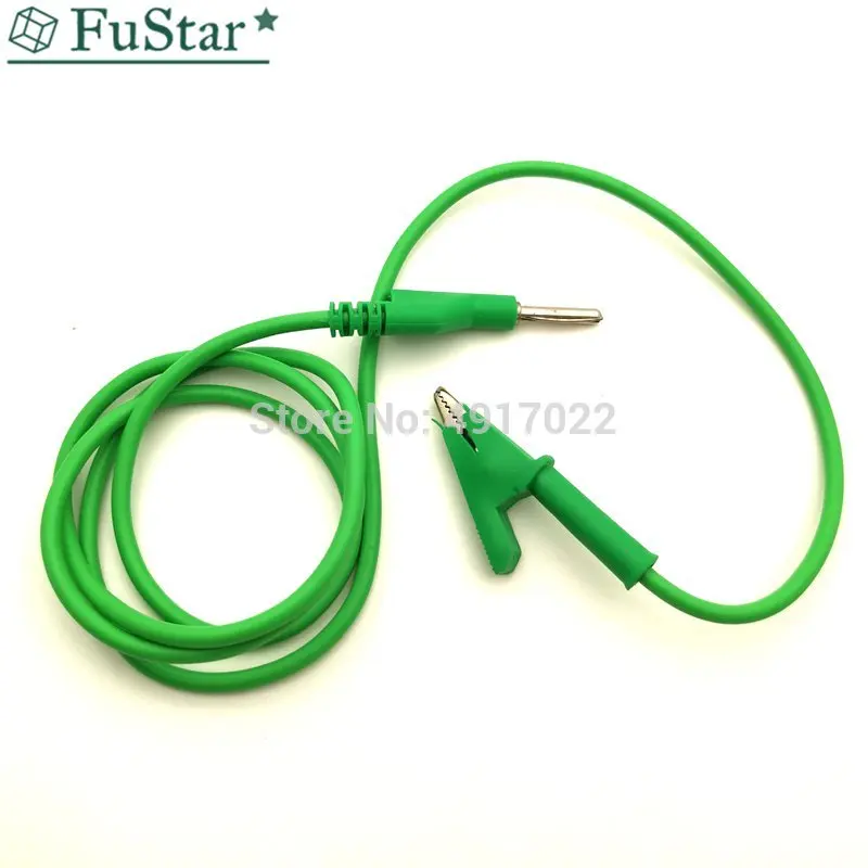 Силиконовый штекер типа банан к крокодиловому зажиму крокодил 1 шт. м 4 мм