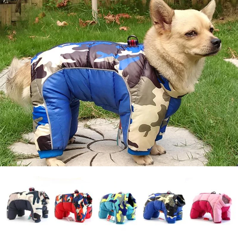 

Autumn Winter Pet Dog Clothes Waterproof Super Warm Jacket Thicker Cotton Coat Small Pets Puppy Dogs Clothing For French Bulldog