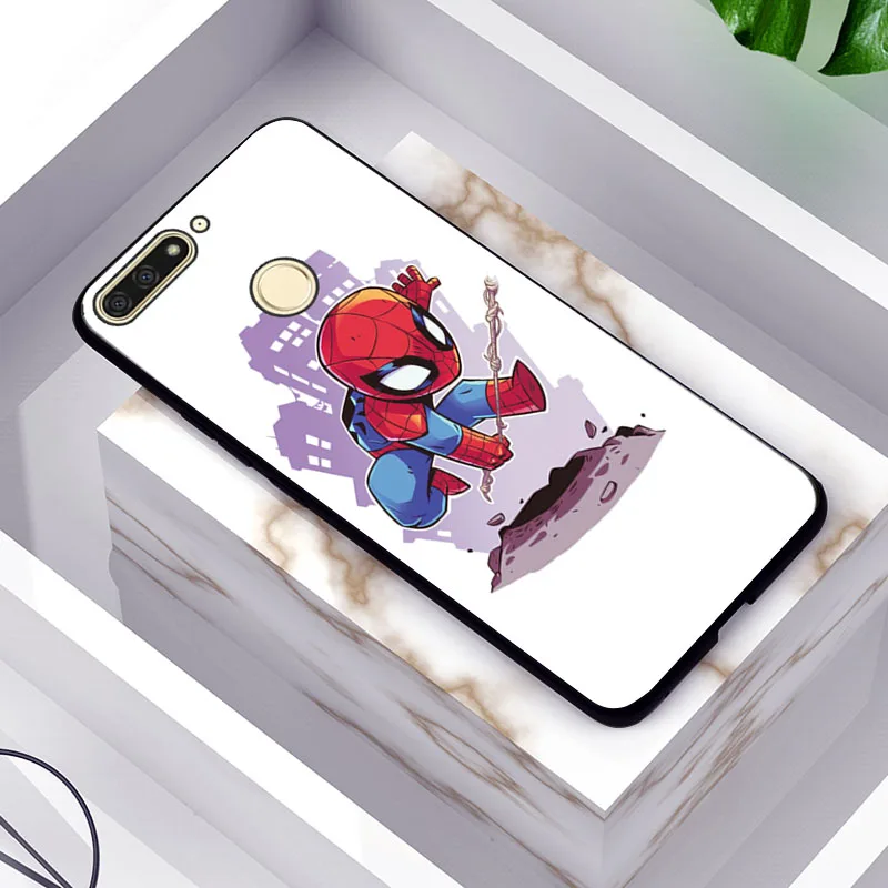Для huawei Honor 7A Pro Чехол Honor 7C 7X7 S с мультяшным Веном Железный человек черный ТПУ чехол для huawei Honor 8S 8C 8X чехол Honor 8 9 Lite - Цвет: TPUBLK596