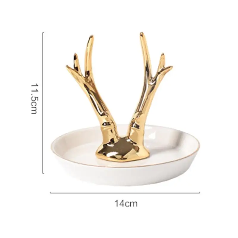 1 шт. ювелирный лоток рога милый креативный керамический Европейский стиль для