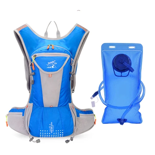 blue water bag NEWBOLER открытый спортивный рюкзак для велоспорта 18L велосипедный мешок MTB дорожный велосипед гидратация Enquipment дышащая сумка для верховой езды - Цвет: blue water bag