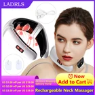 Электрический массажер для шеи, умный массажер для спины и шеи, для массажа шейного отдела позвоночника, электрический массаж при болях в спине, плечах, релаксация