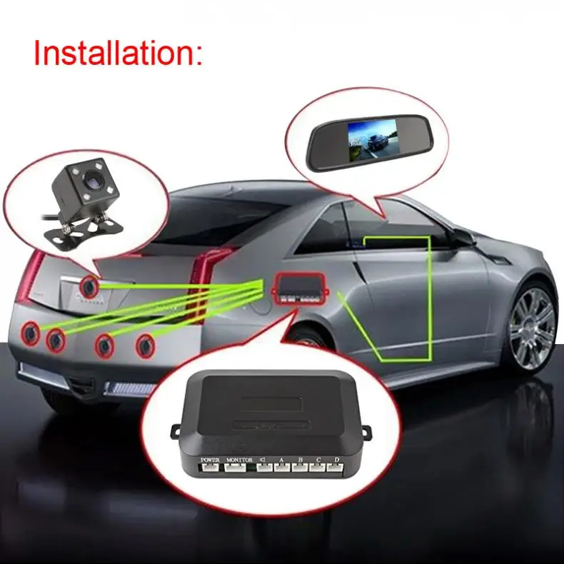 Двухъядерный процессор автомобильный Видео парковочный датчик Радар система