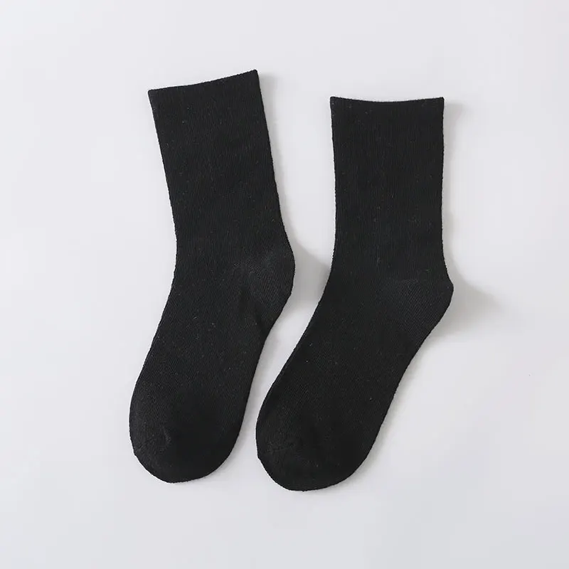 

10 pieces = 5 pairs Cotton Autumn Warm Solid Knitting Long Cheap Socks for Women Winter Fall Girl Ladies Festival Student Gifts