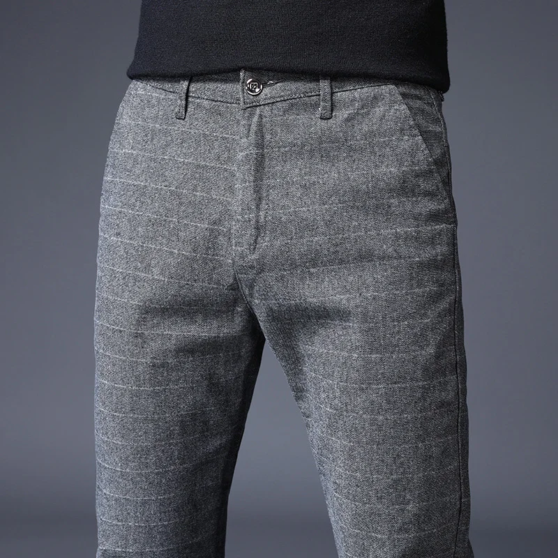 

2019 Fashion New High Quality Cotton Men Pants Spring Autumn Pants Male Classic Business Casual Trousers