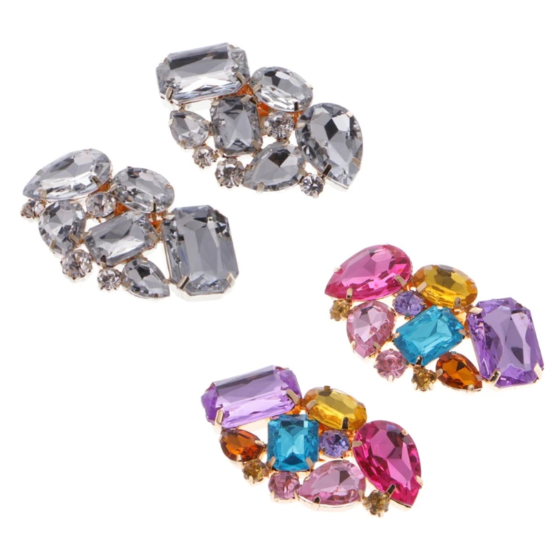 

Color Shoe Clips Fashion Triangle Glass Wedding Bridal Decoration Accessories