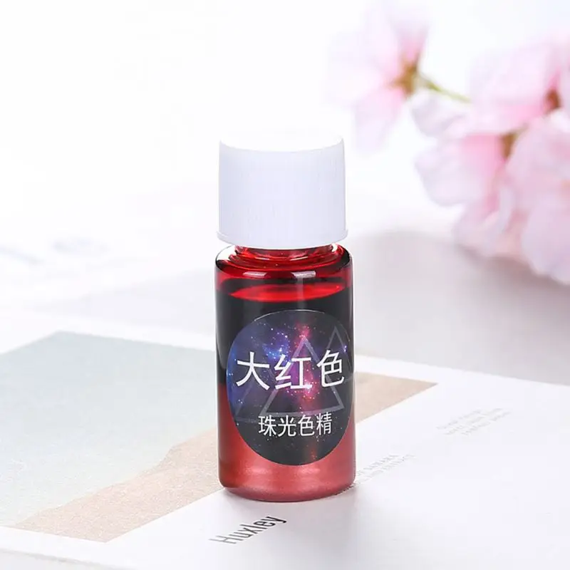 

10ml Pearlescent Pigment Powder Rainbow UV Resin Epoxy Material For DIY Jewelry Pendant Making Crafts Accessories 12 Colors E56C