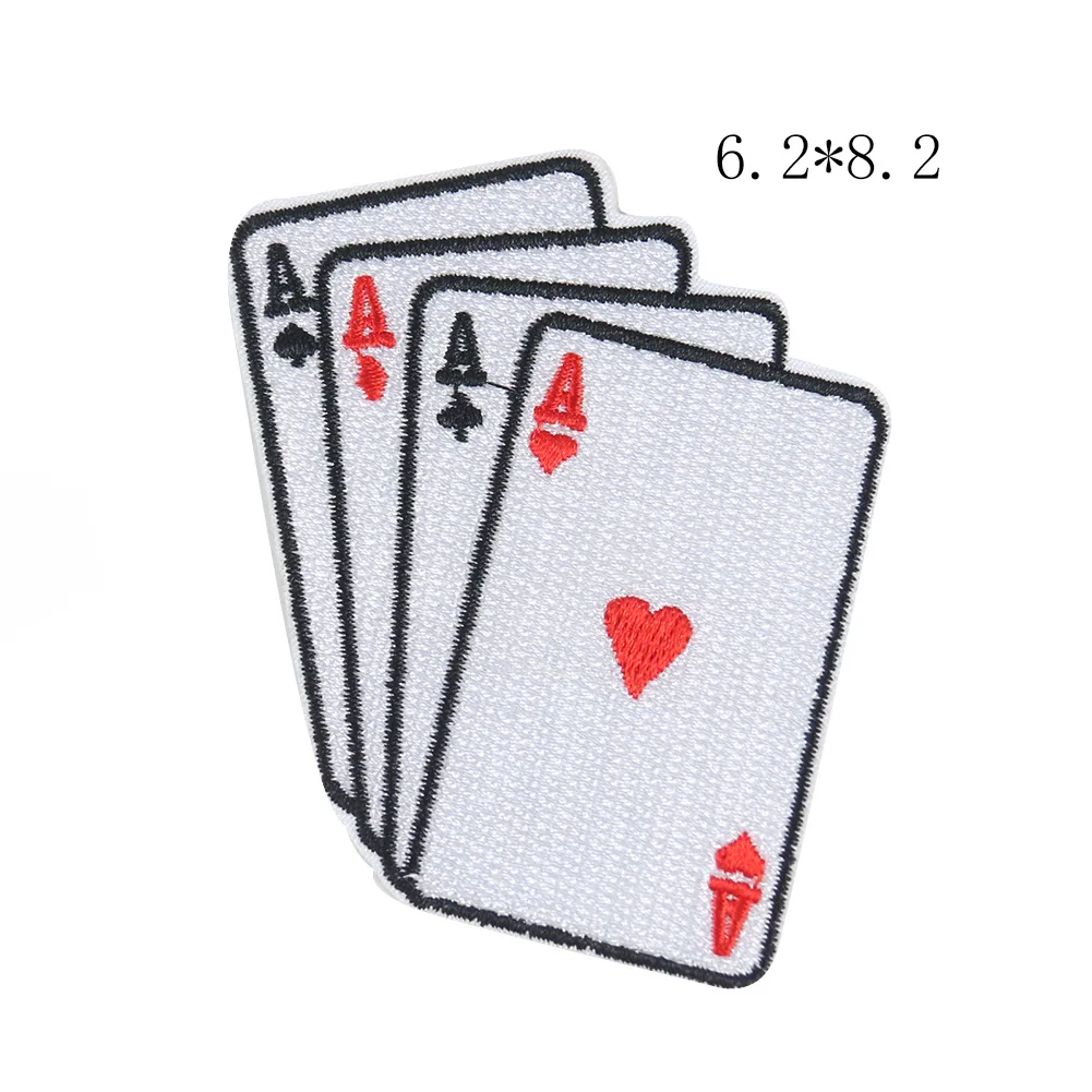 

Iron On Patches DIY Poker Dice Patch On Clothes Embroidered Patches For Clothing Patch Sewing On Garment Apparel Accessories