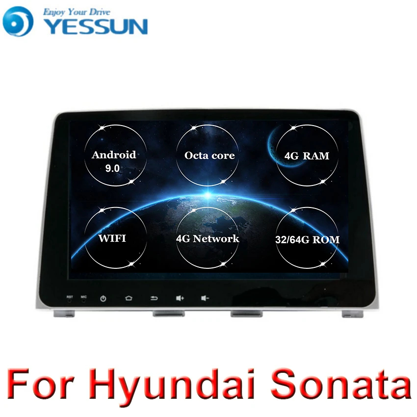 

9" Android 9 Car dvd multimedia player 8 core head unit for HYUNDAI SONATA 2018 2019 GPS Navigation radio auto stereo 4+32GB BT