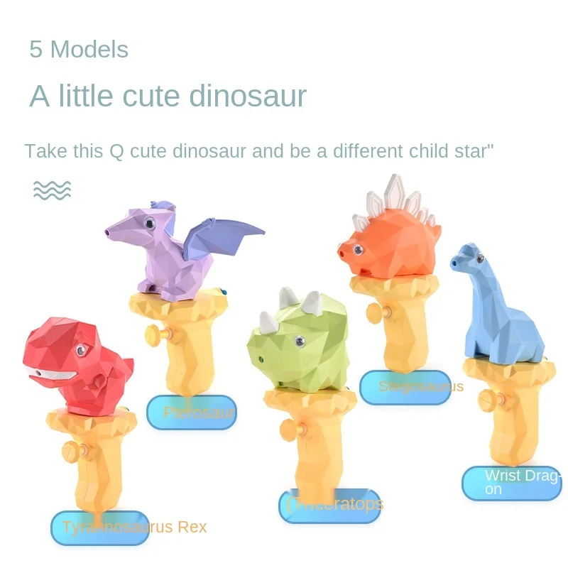 Doki Toy New Children Paddle Dinosaur Tyrannosaurus Rex Baby Summer Water Spray Nozzle Compressions Toys Pistol 2021